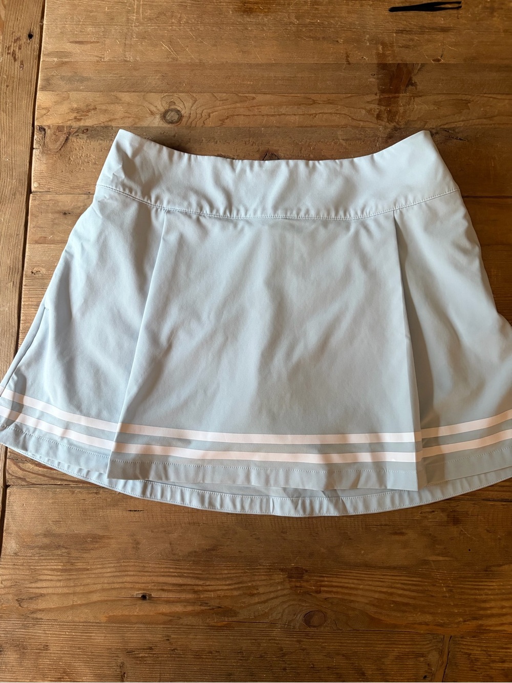 CALIA Light Blue Golf Skort with White Stripes